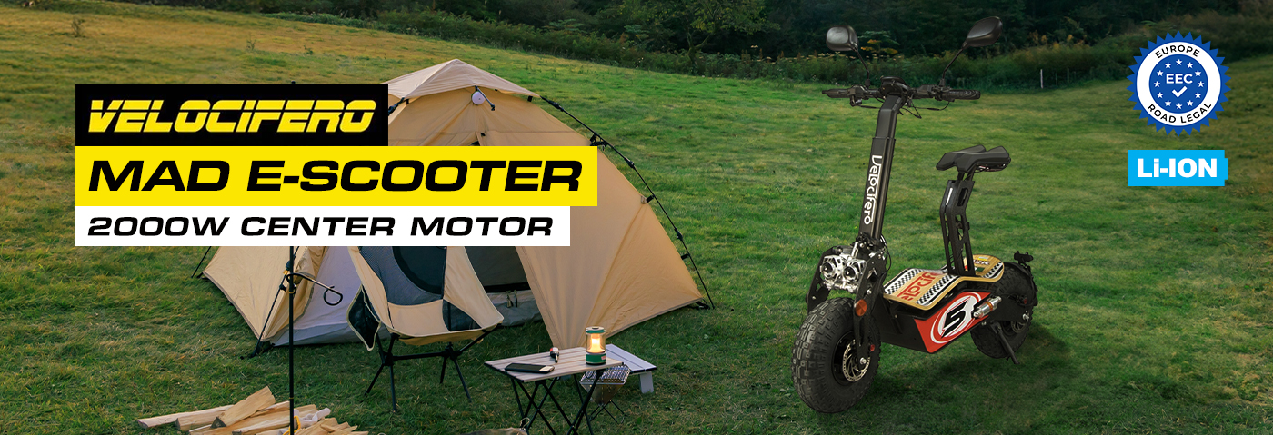 Velocifero 2000W 60V MAD Elektro Scooter 6 Zoll Brushless Motor