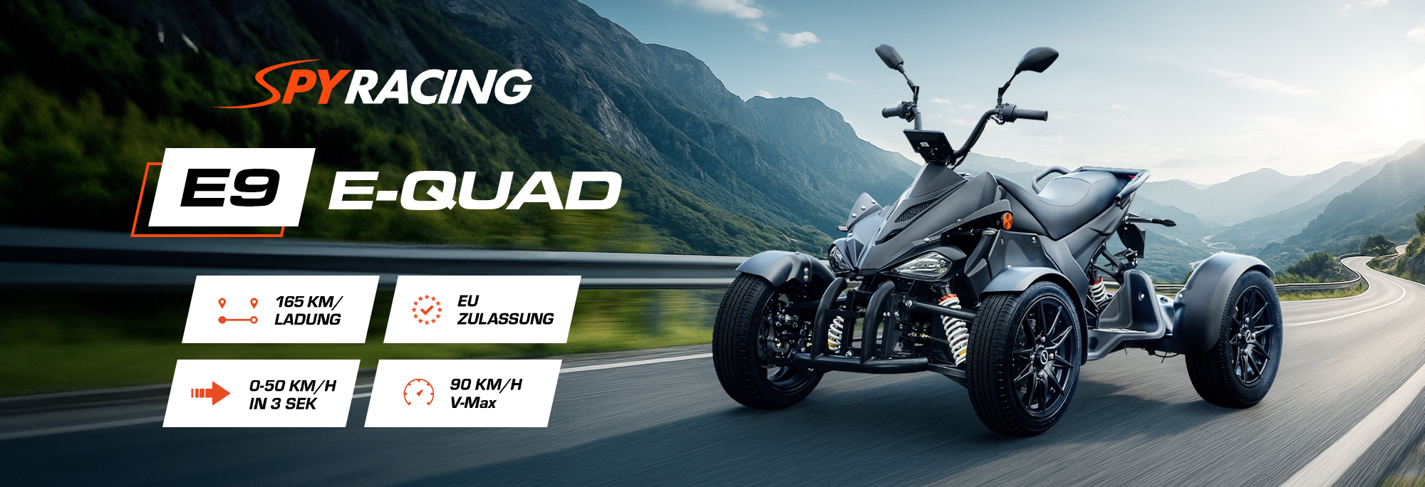 SPY Racing E9 E-Quad 8kW Lithium EURO5+
