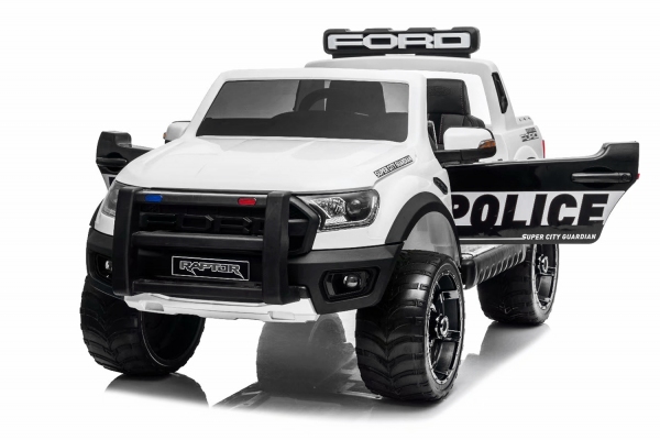 Lizenz Kinder Elektro Auto Ford Raptor Police 2-Sitzer 2x35W 12V 10Ah 2.4G RC SUV