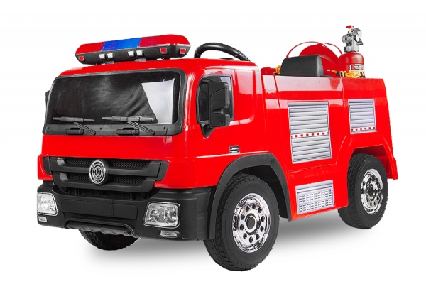 Kinder Elektro Feuerwehrauto Auto 2x 45W 12V 7Ah 2.4G RC Feuerlöscher