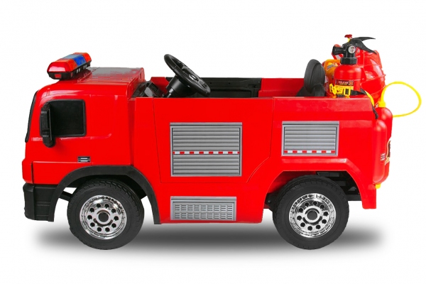 Kinder Elektro Feuerwehrauto Auto 2x 45W 12V 7Ah 2.4G RC Feuerlöscher