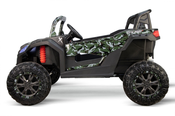 Kinder Elektro Auto UTV Road lackiert 2-Sitzer Allrad 4x75W 24V 7Ah 2.4G RC Offroad Buggy