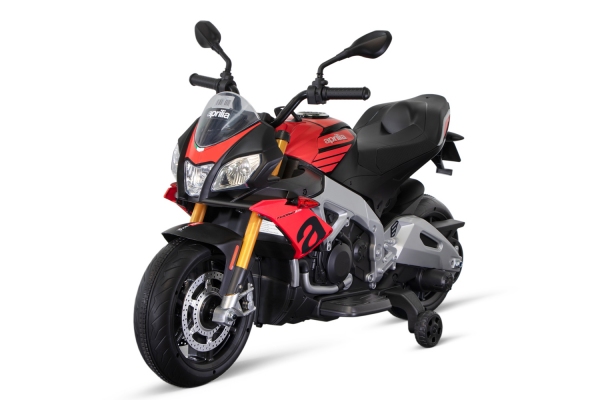 Elektro Kinder Motorrad Aprilia Tuono V4 mit Lizenz 2x 20W 12V/4.5Ah