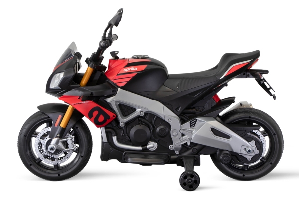 Elektro Kinder Motorrad Aprilia Tuono V4 mit Lizenz 2x 20W 12V/4.5Ah