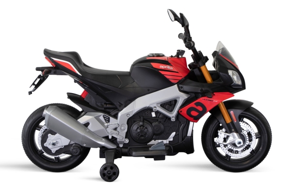 Elektro Kinder Motorrad Aprilia Tuono V4 mit Lizenz 2x 20W 12V/4.5Ah