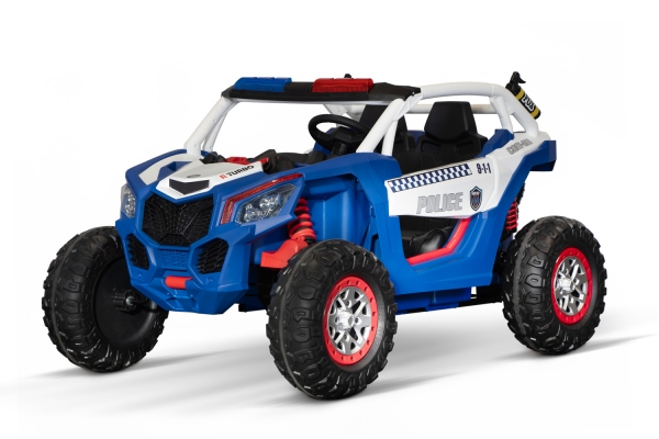 Elektro Kinderauto Super Police UTV 2-Sitzer 2x200W 24V/7Ah Offroad Buggy