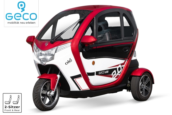 EEC Elektroauto Geco Ole 3000 V9 3kW inkl. 4,3 kW/h|72V 60Ah Batterien Straßenzulassung EEC