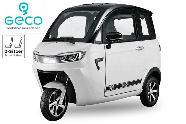 EEC Elektroauto Geco Sera 2 V2 2,2kW inkl. 72V 60Ah Polar Bär Ultra AGM Batterien