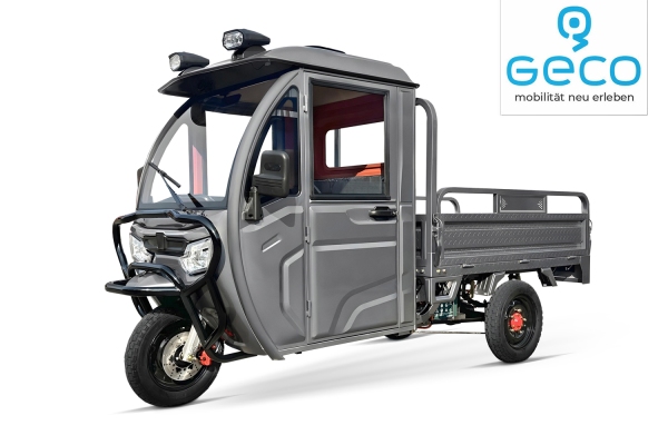 Geco Lite Truck P100 gXP Dreirad Kabinenroller Cargo TUK TUK Kipper 72V