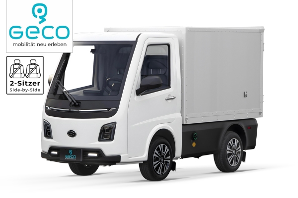 EEC Elektroauto Geco TEV XC Kofferaufbau 14,8 kW PMSM Motor inkl. 89,6V 230Ah LiFePO4 Batterie