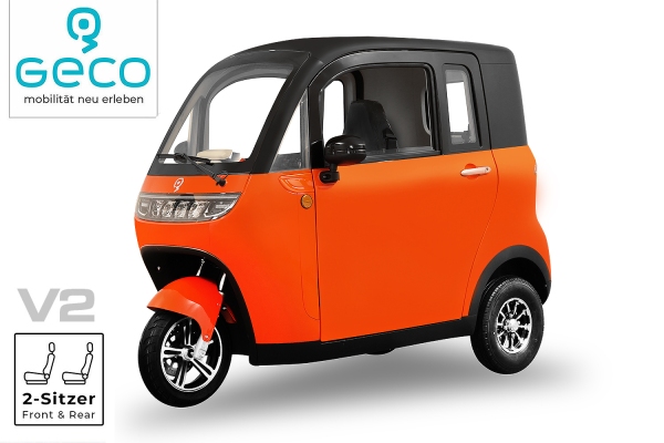 Geco Tiro V2 Elektro Kabinenroller | 3-Rad Elektrofahrzeug, 72V 1500W