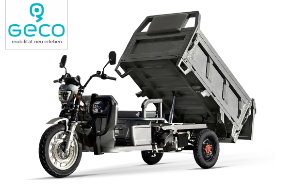 Geco Moto Truck P50 gXP Dreirad Motorrad Cargo TUK TUK Elektrischer Kipper 72V / 3000W
