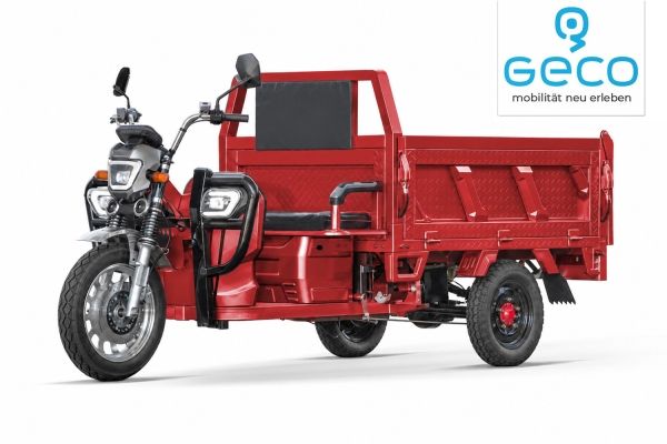 Geco Moto Truck P50 Dreirad Motorrad Cargo TUK TUK Kipper 72V / 3000W