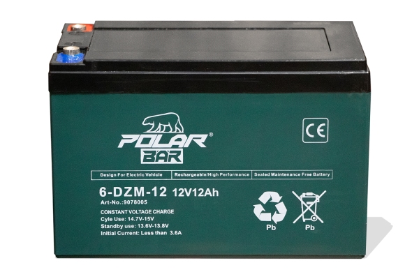 12V 12Ah Polar Bär AGM Blei Gel Batterie | Akku für Motorrad, Roller & ATVs
