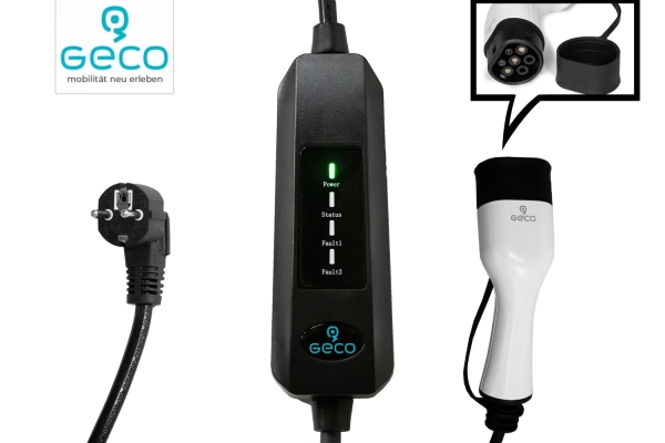 Ladekabel 250V16A Type 2 mit Schuko Ladestecker