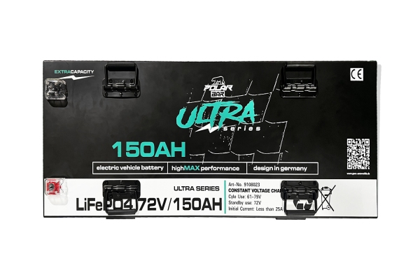 72V 150Ah Polar Bär Ultra LifePO4 Lithium Batterie mit BMS App | Akku für Elektro mobile Fahrzeuge
