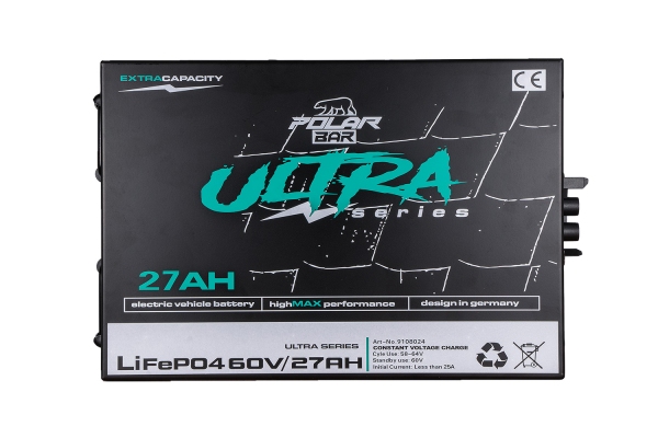 Polar Bär LiFePO4 Lithium Batterie Ultra Serie 60V 27Ah mit BMS App inkl. Ladegerät