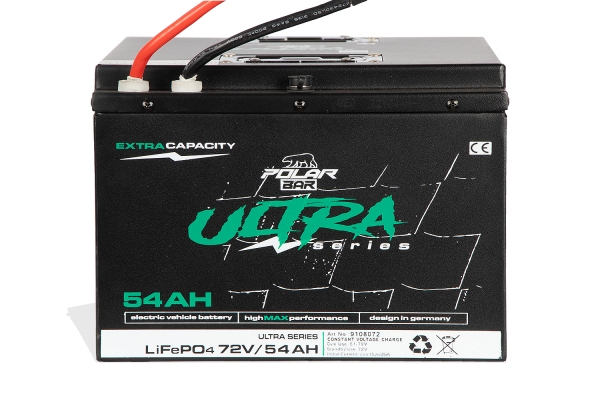 72V | 54Ah Polar Bär Ultra LifePO4 Lithium Batterie mit BMS App | Akku für Elektro mobile Fahrzeuge