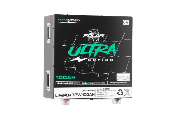 72V | 100Ah Polar Bär Ultra LiFePO4 Lithium Batterie mit BMS App | Akku für Elektromobile Fahrzeuge