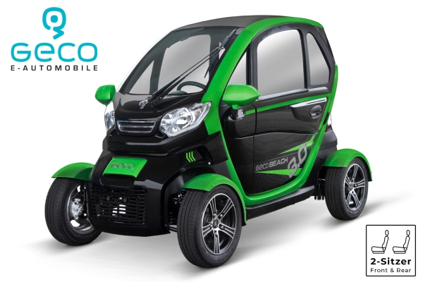 EEC Elektroauto Geco Beach 3000 V9 3kW inkl. 5,4 kW/h|60V 90Ah AGM Batterien Straßenzulassung
