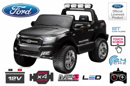 Lizenz Kinder Elektro Ford Ranger Allrad 4x35W 12V 10Ah 2-Sitzer 2.4G RC Bluetooth Matt lackiert