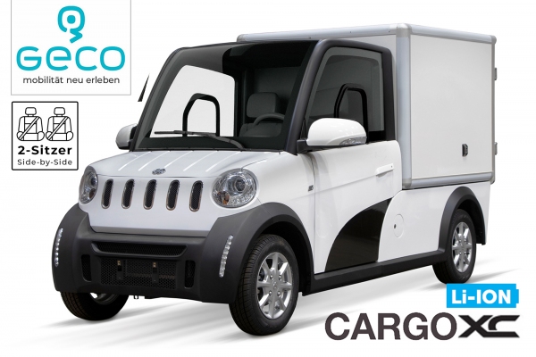 EEC E-Auto Geco Cargo gXC V2 Koffer Transporter 2 Sitzer 7.5kw 72V/140Ah Lithium