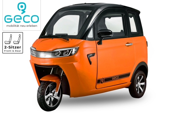 EEC Elektroauto Geco Sera 2 V2 2,2kW inkl. 72V 60Ah Polar Bär Ultra AGM Batterien