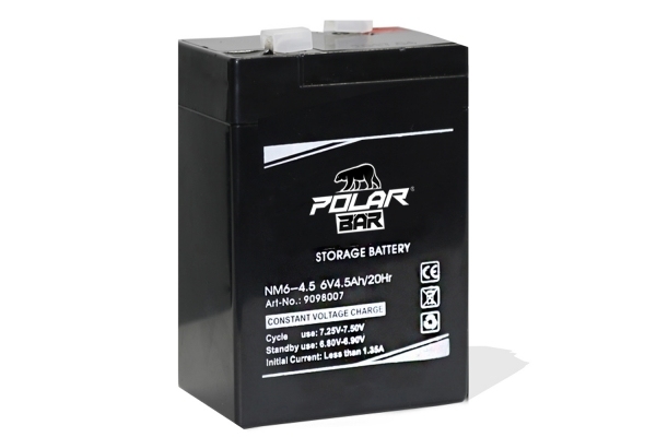 Polar Bär AGM Batterie NM6-4.5 6V 4,5Ah 20Hr wartungsfrei Powerbatterie