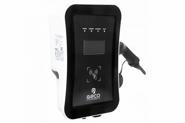 Geco Wallbox M3W 22kW Plug & Play Ladestation für Elektroautos Typ2 Ladekabel 5m