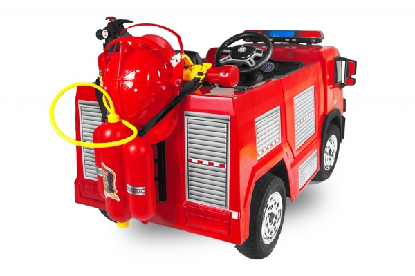 Kinder Elektro Feuerwehrauto Auto 2x 45W 12V 7Ah 2.4G RC Feuerlöscher