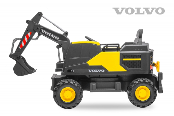 Elektro Kinderauto Volvo Excavator Bagger mit Lizenz 2x 35W 12V/10Ah