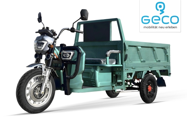 Geco Moto Truck P50 gXP Dreirad Motorrad Cargo TUK TUK Kipper 72V / 3000W