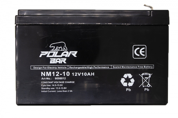 Polar Bär Batterie Blei Gel Akku NM12-10 12V 10Ah 20Hr wartungsfrei Powerbatterie