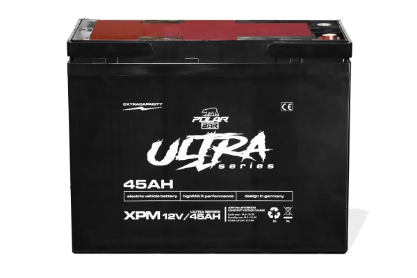 12V|45Ah Polar Bär Batterie Ultra Serie XPM AGM passend für Elektro Fahrzeuge