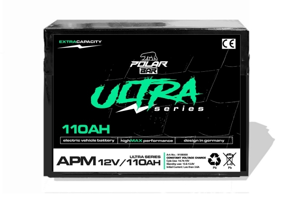 Polar Bär AGM Batterie Ultra Serie XPM 12V 110Ah wartungsfrei Powerbatterie