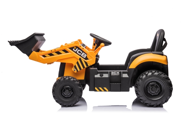 Elektro Kinder Bagger JCB Pushdozer mit Schaufel 2x30W 12V/7Ah