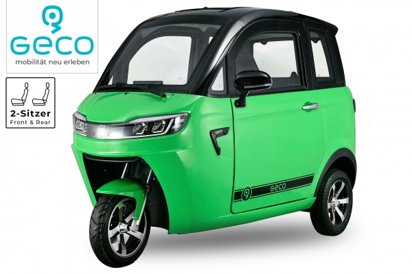 EEC Elektroauto Geco Sera 2 V2 1,5kW inkl. 3,6 kW/h|60V 60Ah Batterien Straßenzulassung 45km/h