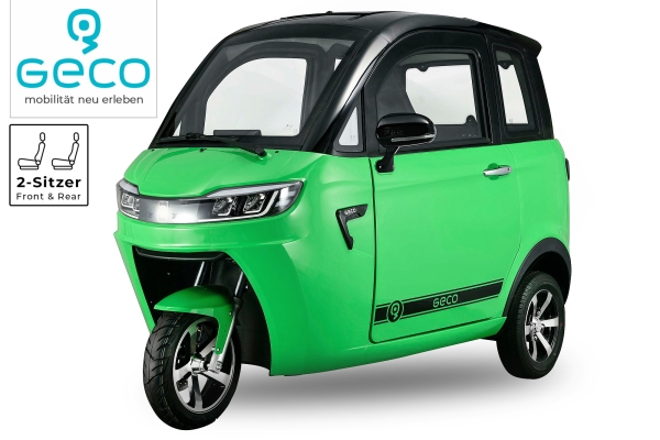 EEC Elektroauto Geco Sera 2 V2 2,2kW inkl. 72V 60Ah Polar Bär Ultra AGM Batterien