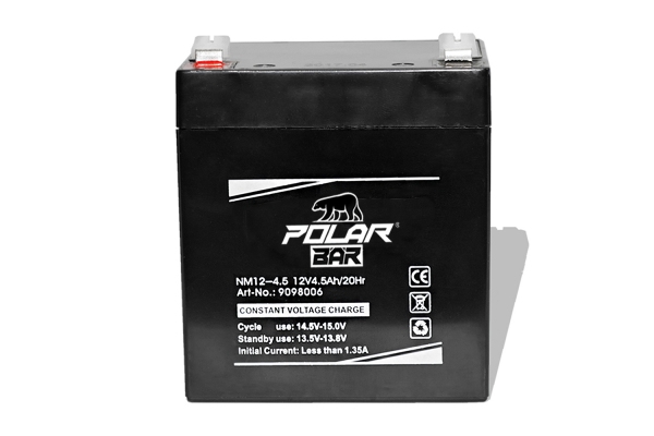 12V|4,5Ah Polar Bär Batterie Blei Gel 20Hr NM12-4.5 passend für Kinderautos