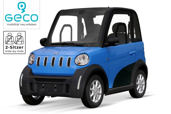 GECO E-Auto Twin 8.0 V2 Mopedauto 2 Sitzer 3.5kw 60V/120Ah Type 2